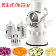 3 in 1 Affettatrice per verdure Manuale Accessori da cucina Grattugia per tagliaverdure Tritatutto rotondo Mandolina Grattugia Patate Forniture per la cucina domestica Gadget da cucina