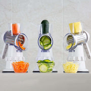3 in 1 Affettatrice per verdure Manuale Accessori da cucina Grattugia per tagliaverdure Tritatutto rotondo Mandolina Grattugia Patate Forniture per la cucina domestica Gadget da cucina